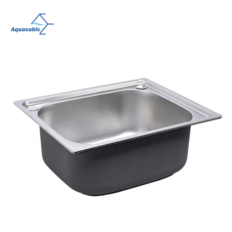 Fábrica de China Fregadero de cocina prensado / estirado de acero inoxidable de 600 x 450 x 210 mm