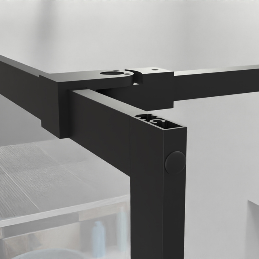 Diseño personalizado, mampara de baño negra de un solo panel sin marco de 8 mm, puertas de ducha de vidrio sin cita previa