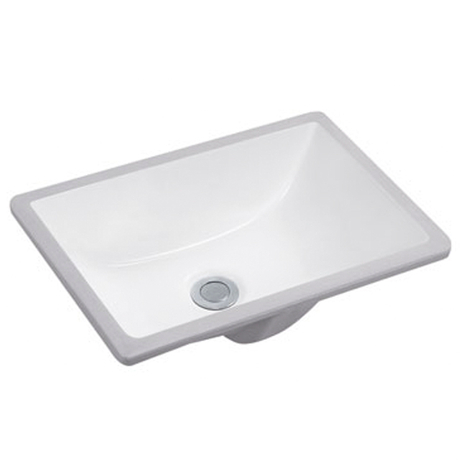 Fregadero de baño de tocador de lavabo de cerámica debajo del mostrador