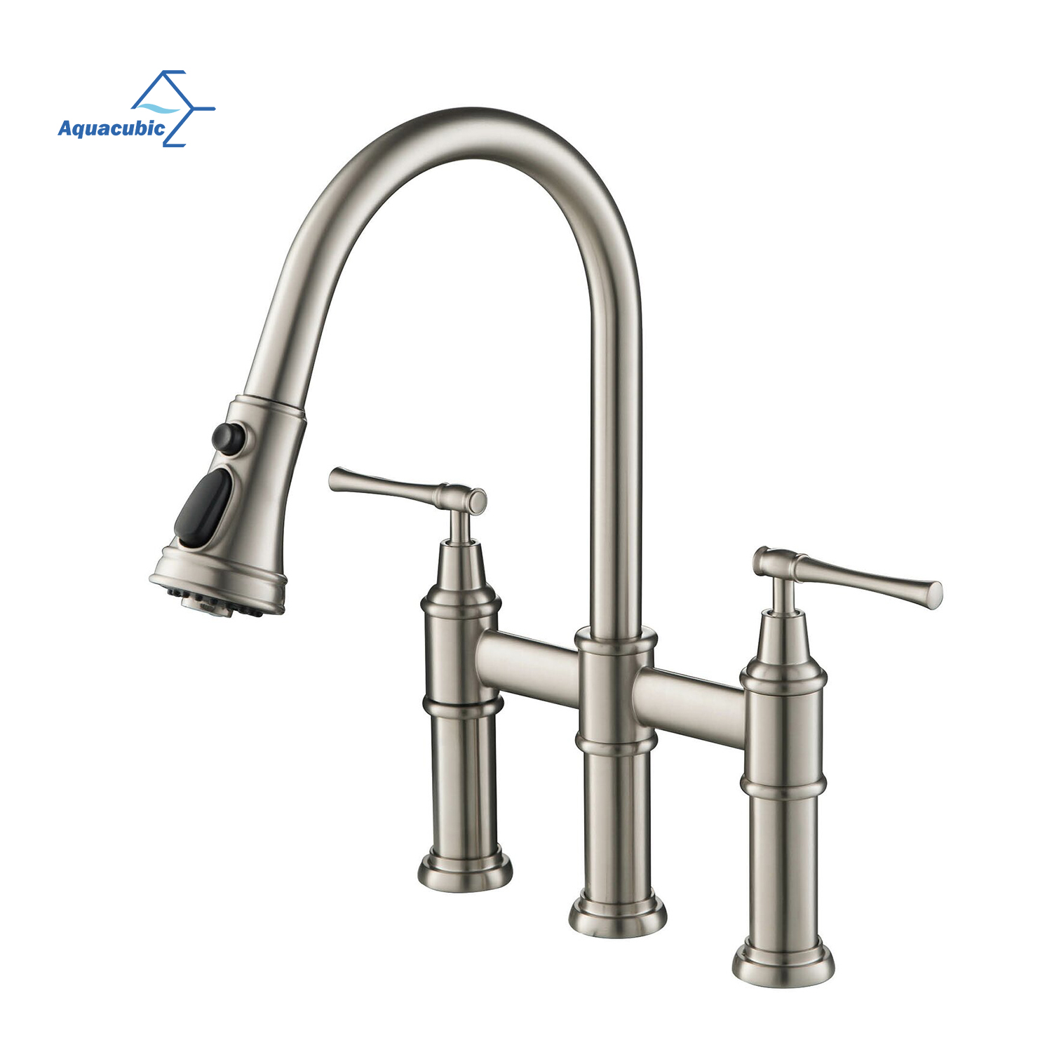 Grifo de puente directo de fábrica sólido híbrido de cocina de 8 pulgadas