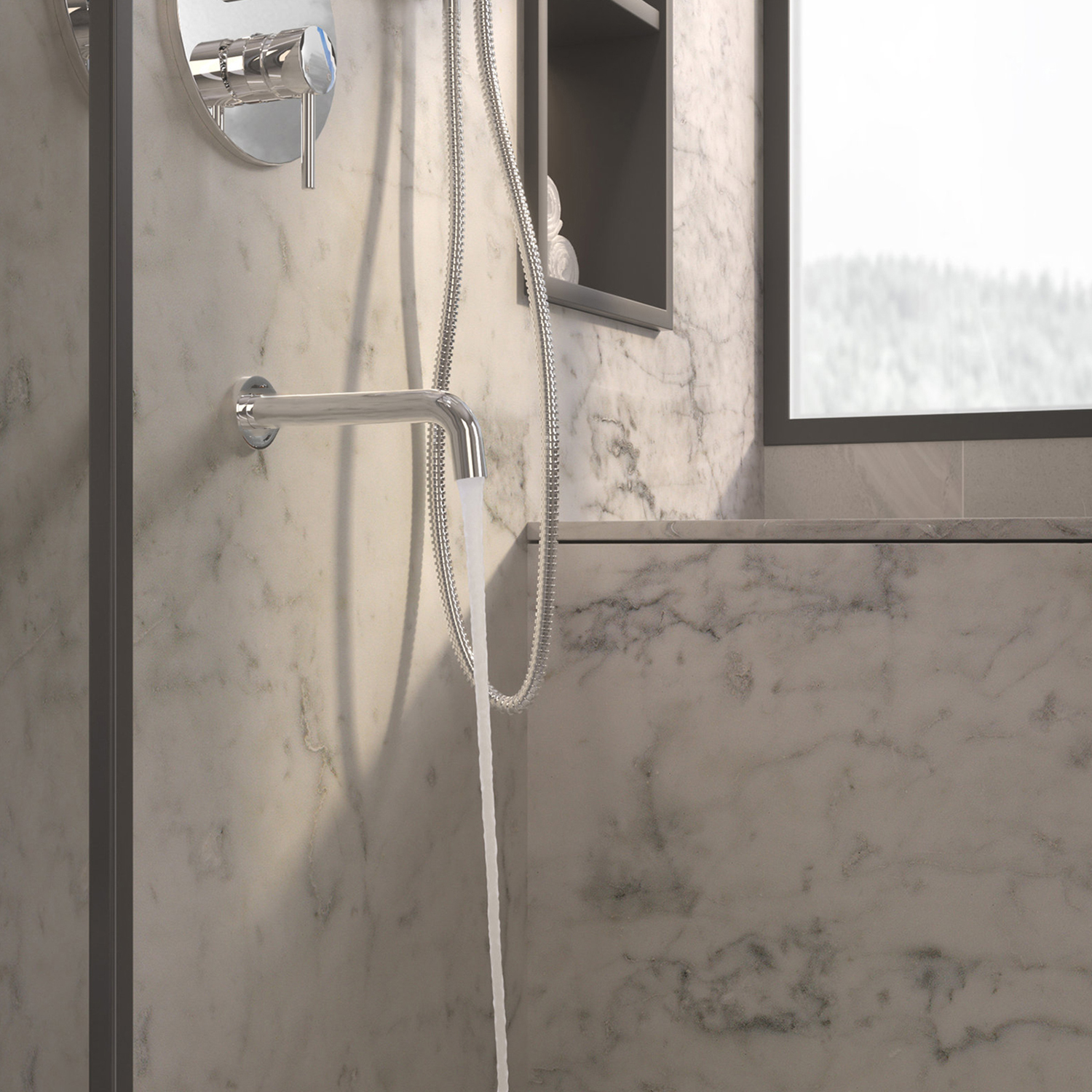 Mezclador de baño de latón de pared de estilo clásico, grifo mezclador de ducha, grifo de ducha de lluvia saludable CUPC