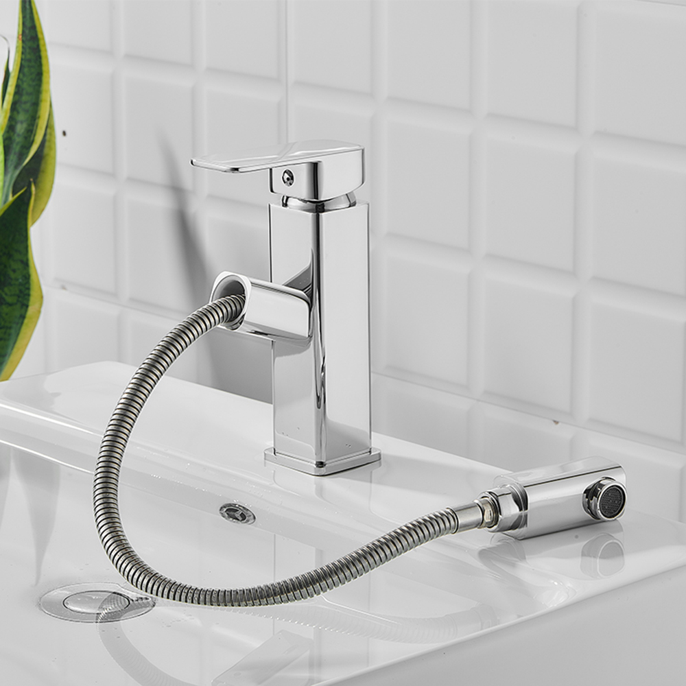 Grifo de baño de alta calidad con cuerpo de latón, grifo de agua fría y caliente con un solo mango, grifo de lavabo, grifo de baño en cascada