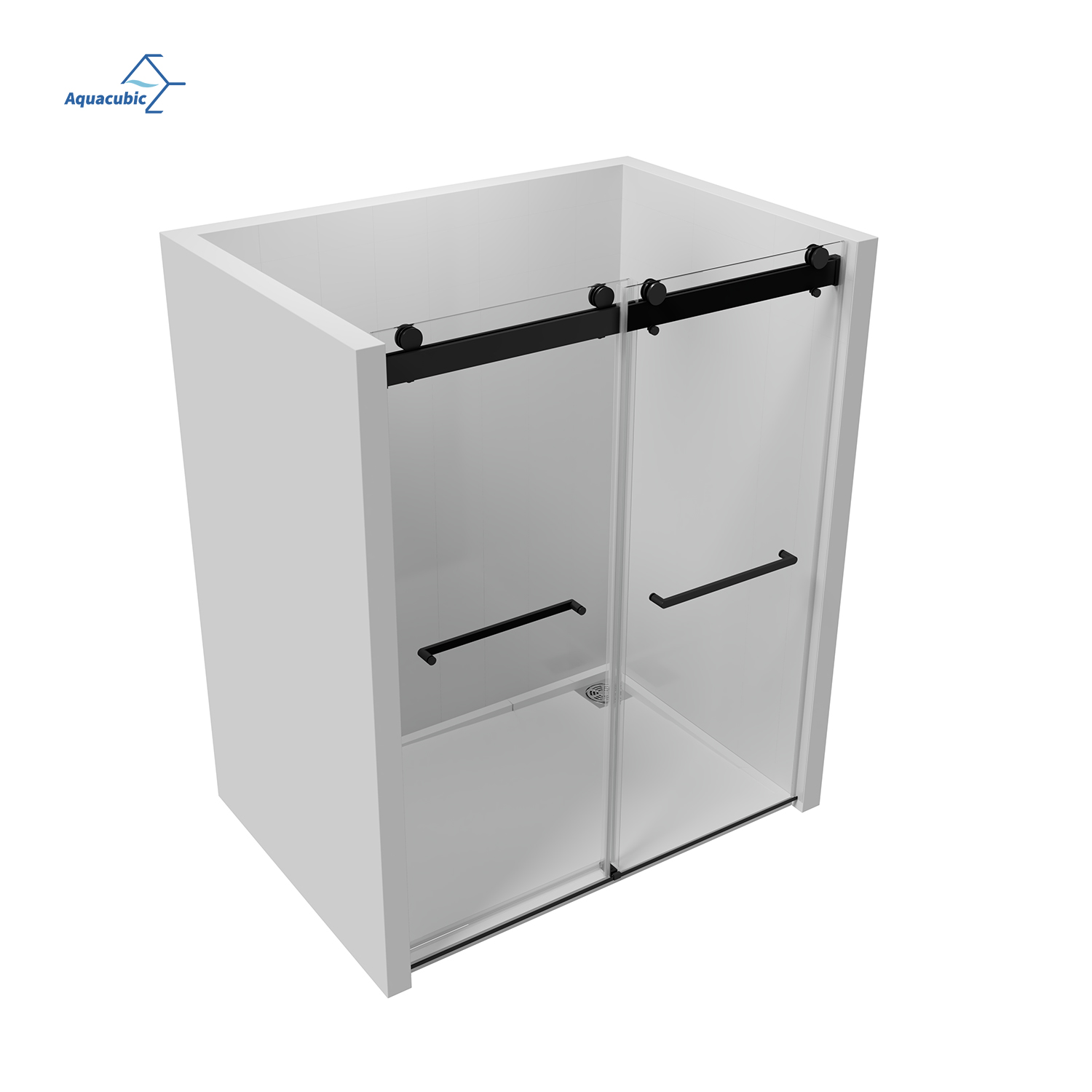 Precio al por mayor, estilo moderno, ducha de vidrio templado sin marco, partición, habitación, baño, puerta corrediza de ducha