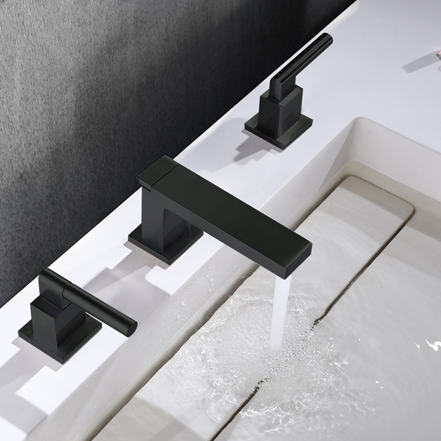 Aquacubic alta calidad precio de fábrica baño lavabo de cerámica 3 agujeros grifo mezclador