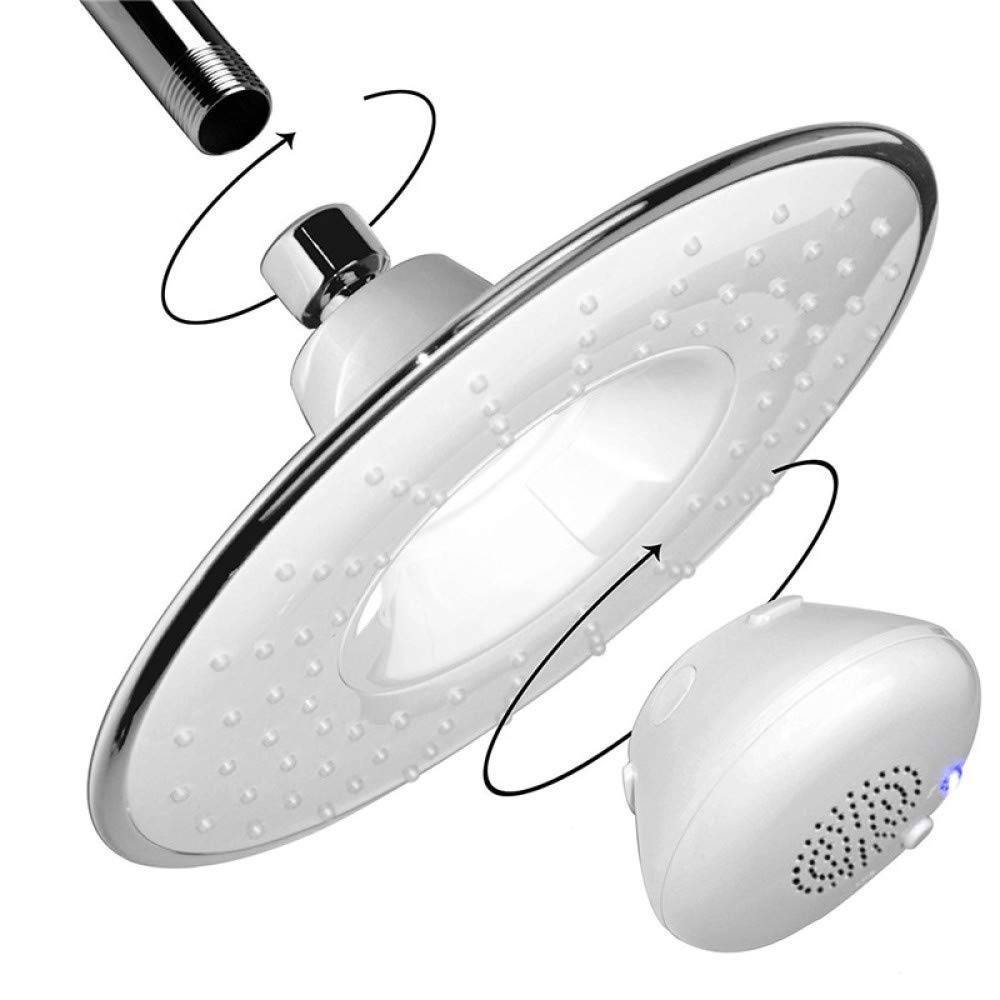 Cabezal de ducha de repuesto Bluetooth ajustable con música inalámbrica y altavoz resistente al agua para su teléfono