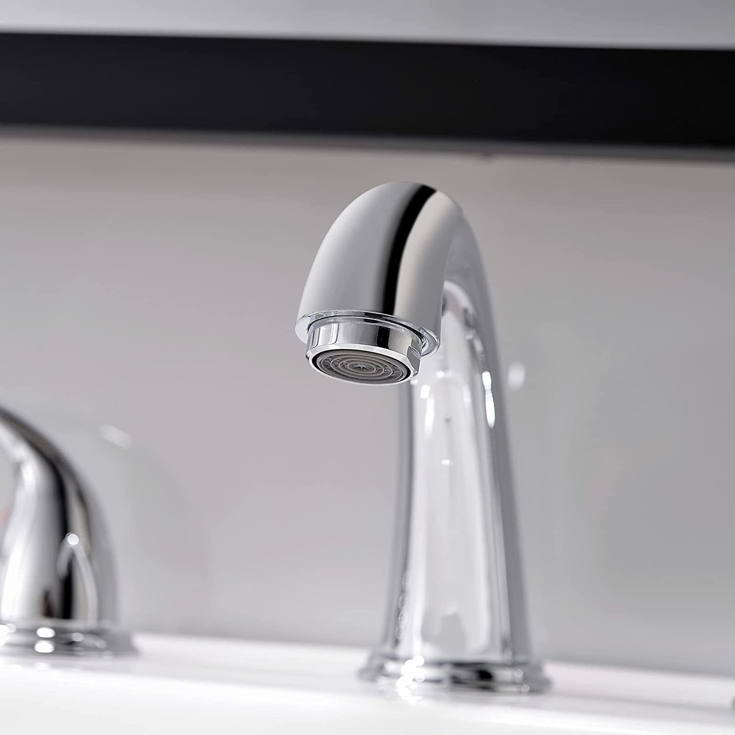 Aquacubic - Grifo para lavabo de baño con 2 manijas y 3 orificios, cromado pulido, con conjunto de drenaje