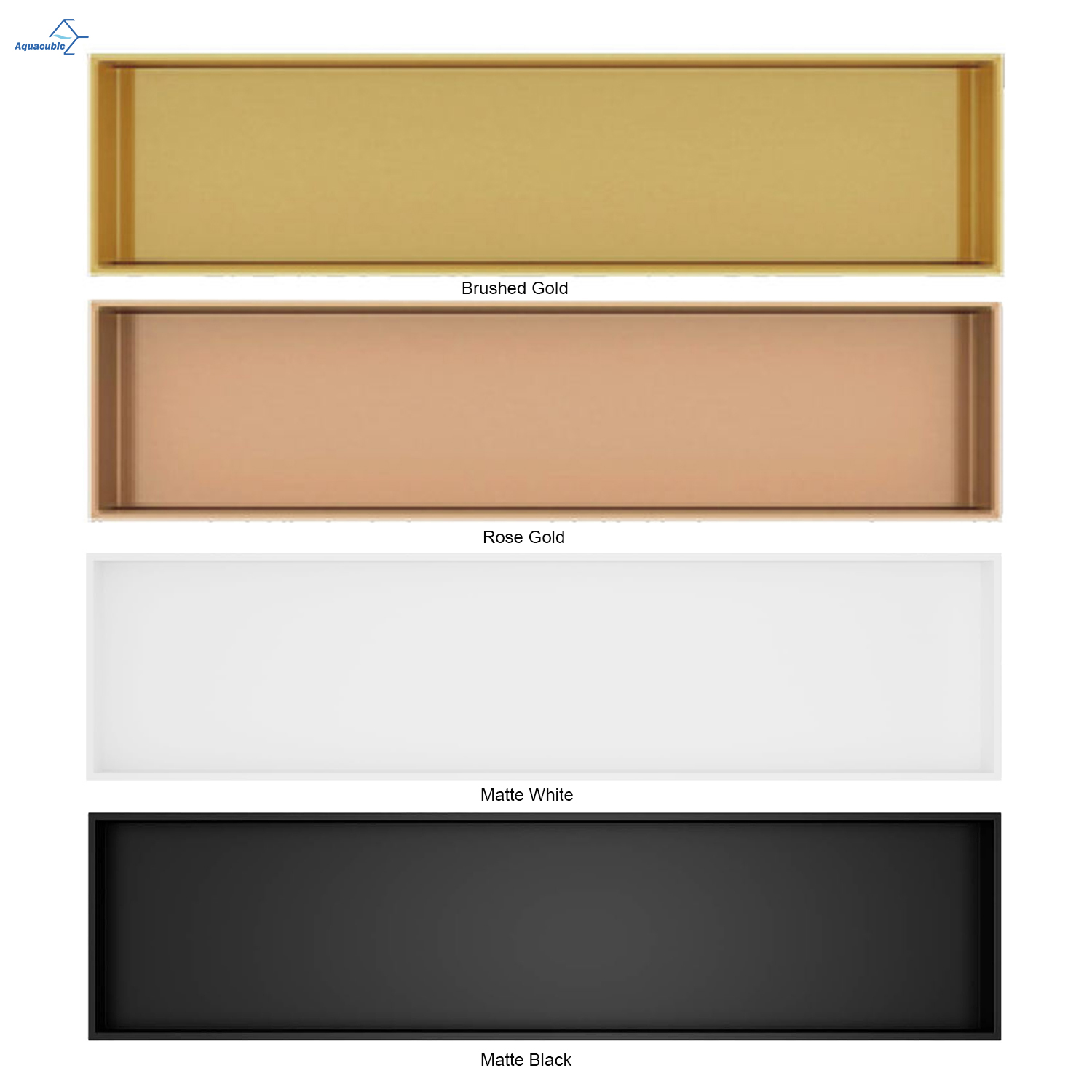 Gran oferta, nicho de metal empotrado para decoración de baño, nicho de ducha negro grande de 48 pulgadas