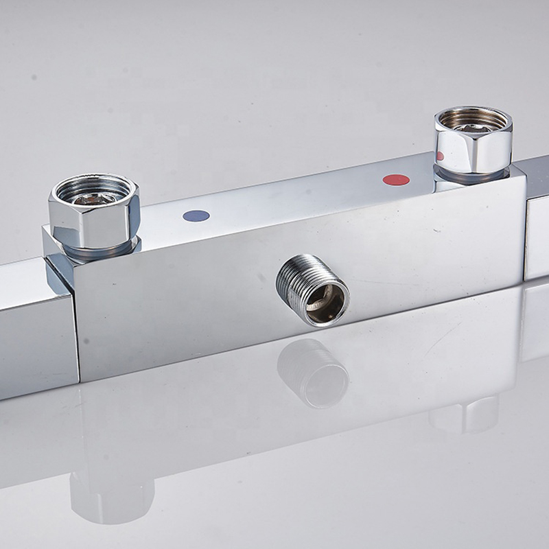 Mezclador de ducha termostático para baño, montaje en pared, grifo de ducha de agua fría y caliente, válvula de Control de temperatura