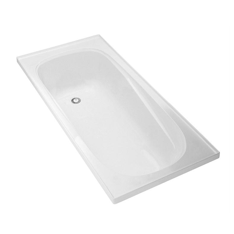 Bañera independiente de diseño contemporáneo de acrílico blanco brillante AB1657