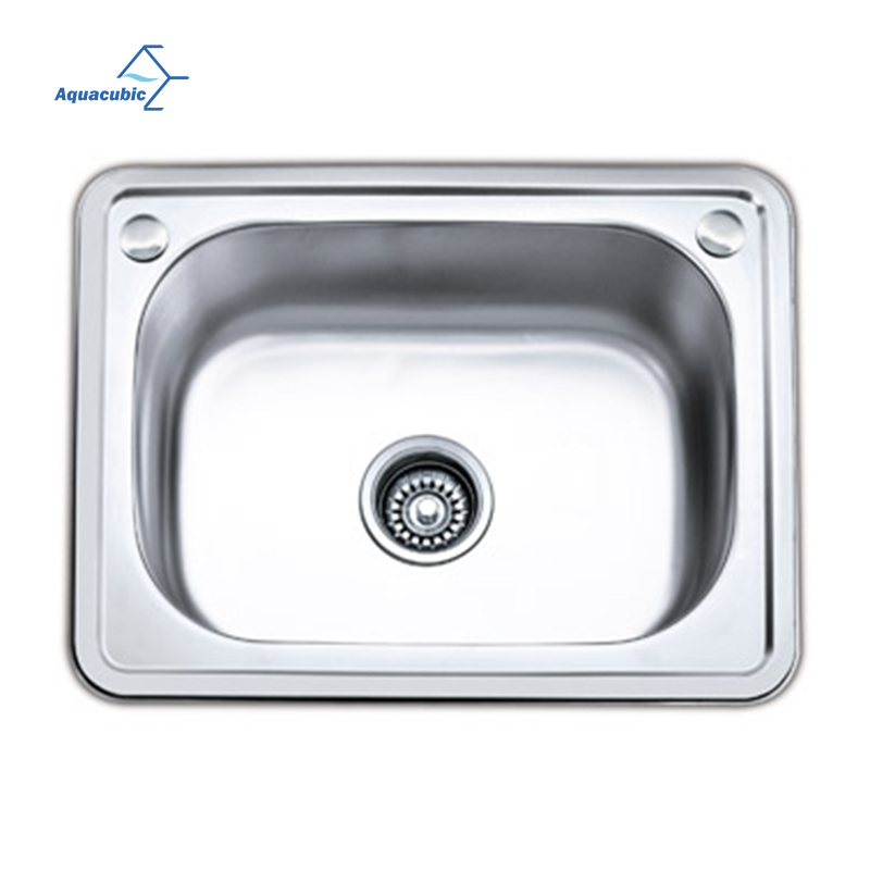 Fábrica de China Fregadero de cocina prensado / estirado de acero inoxidable de 600 x 450 x 210 mm