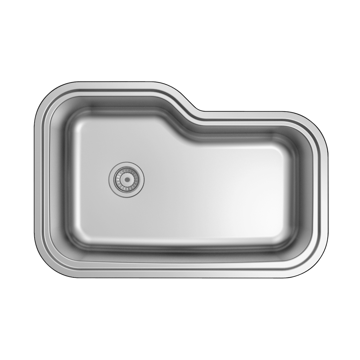 Fregadero de cocina estirado a presión de un tazón rectangular de acero inoxidable