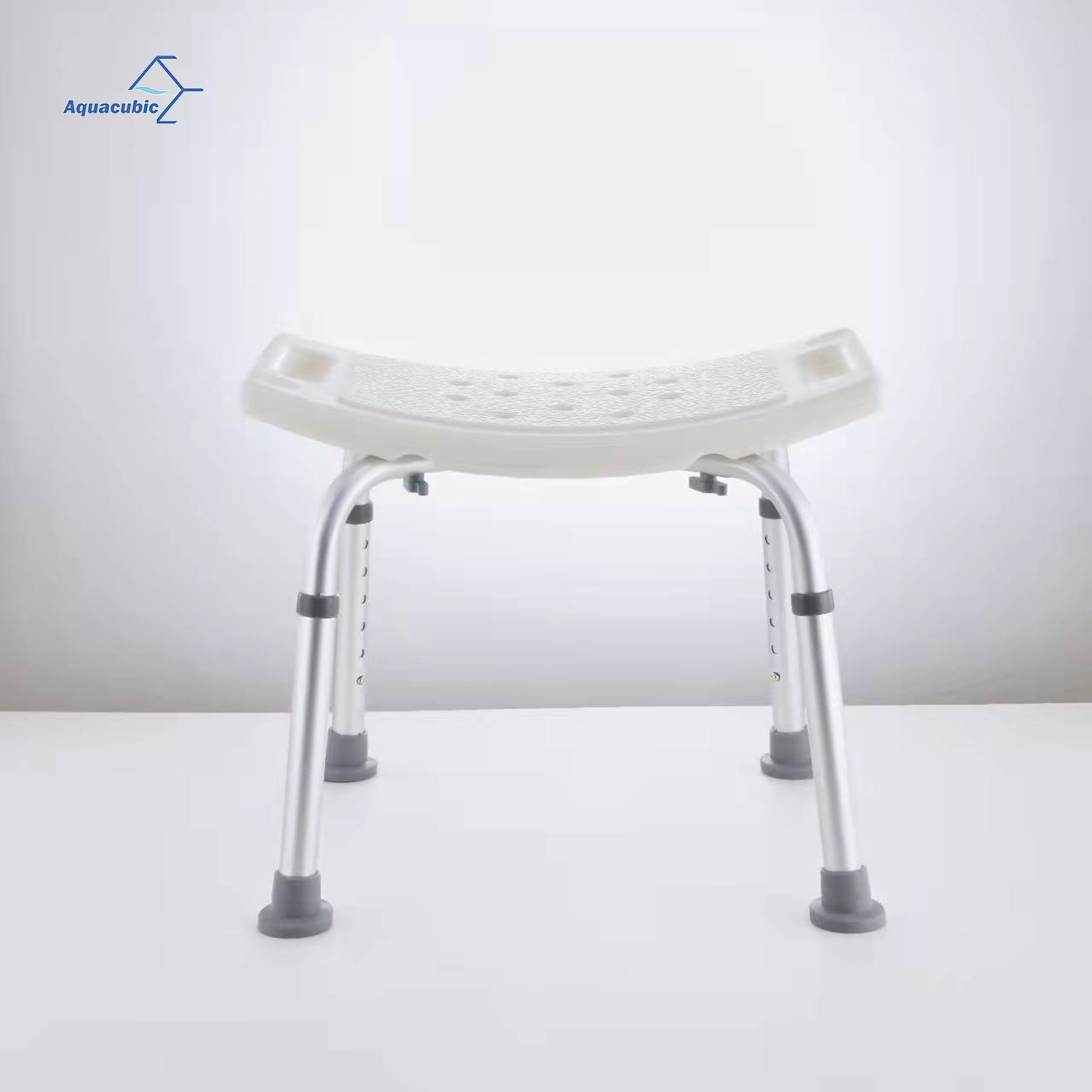 Asiento de baño de aluminio ajustable en altura, silla de baño pequeña, silla de ducha para personas mayores