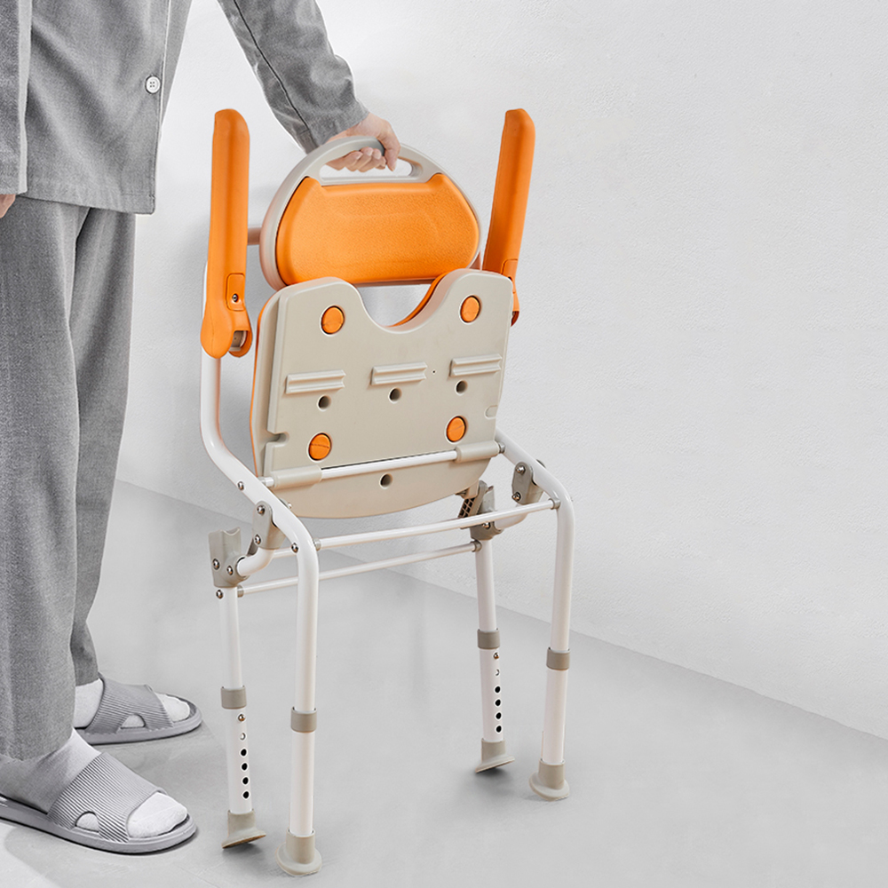 Taburete de baño ajustable para ancianos con forma de templo para discapacitados, asiento de sillas de ducha de baño de regalo usado