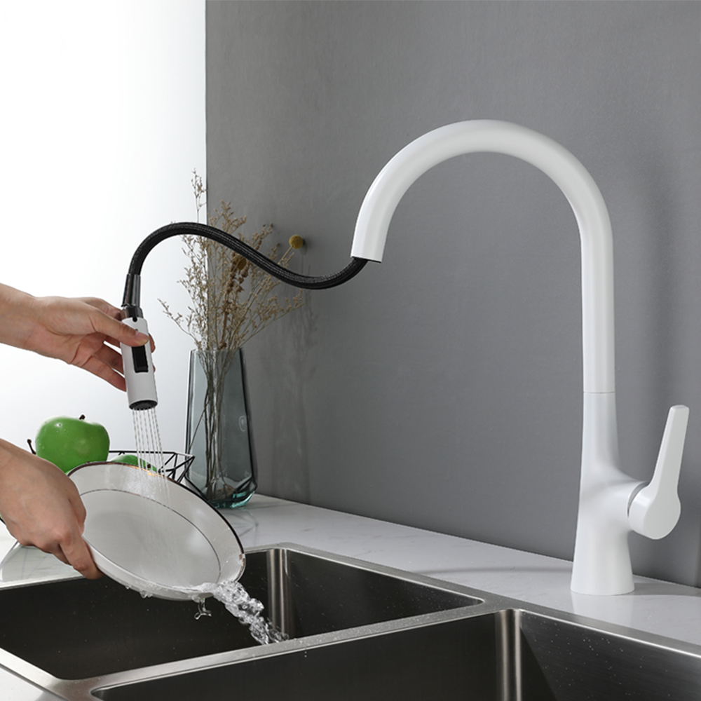 Aquacubic Fashional, gran oferta, pulverizador extraíble con revestimiento multicapa, grifo de cocina de un solo orificio o 3 agujeros
