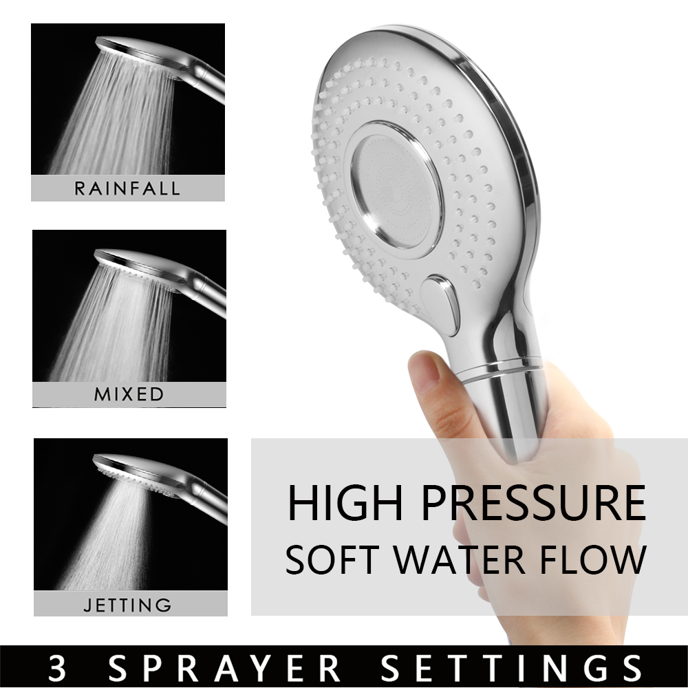 Cabezal de ducha de mano filtrado potente de alta presión ABS