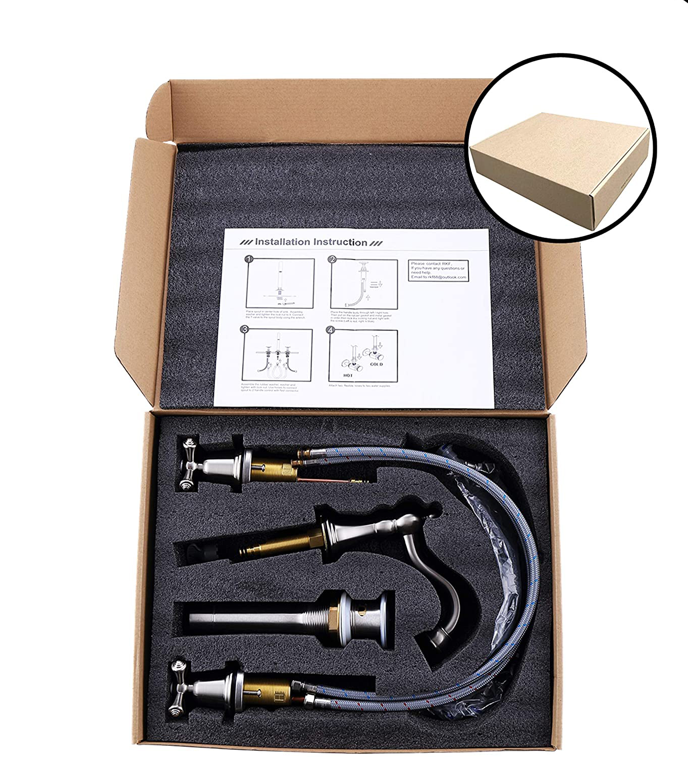 Aquacubic, moderno, superventas, 8 pulgadas, montaje generalizado, grifo de lavabo, grifos montados en cubierta para grifo de baño