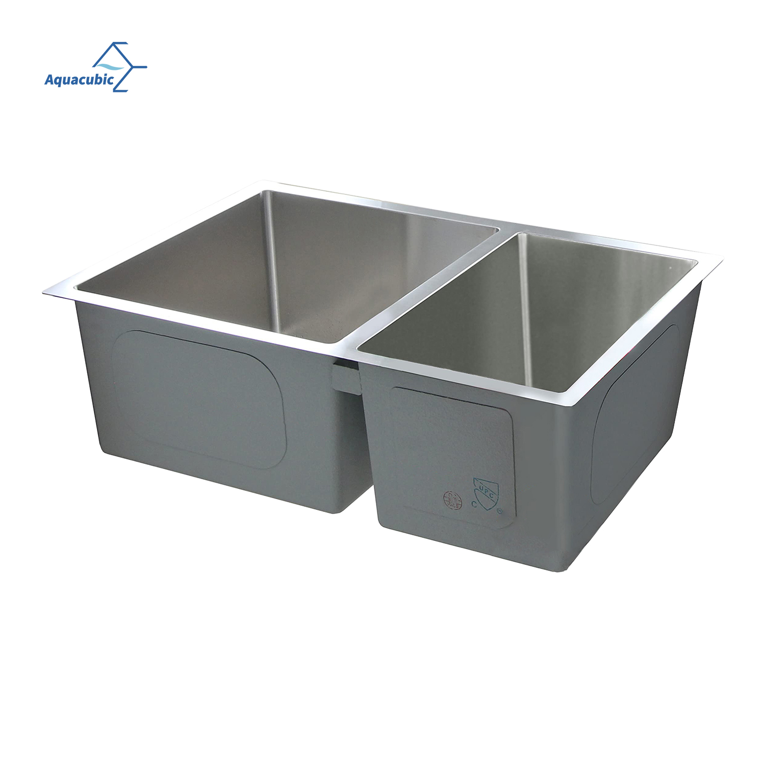 Fregadero de cocina con fregadero doble de acero inoxidable de alta calidad personalizado, hecho a mano, producido en Tailandia