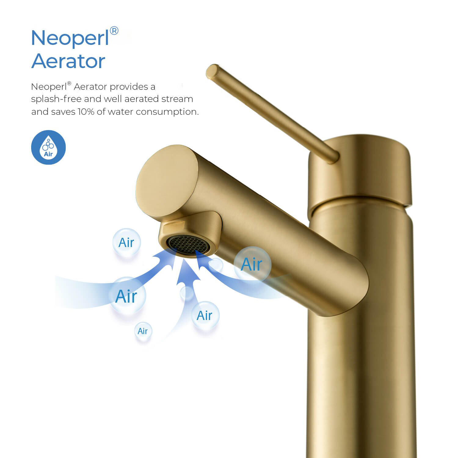 Grifo de baño de un solo orificio directo de fábrica excelente y moderno