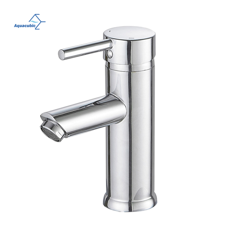 Grifo para lavabo de baño de níquel cepillado de acero inoxidable con certificación CUPC Aquacubic