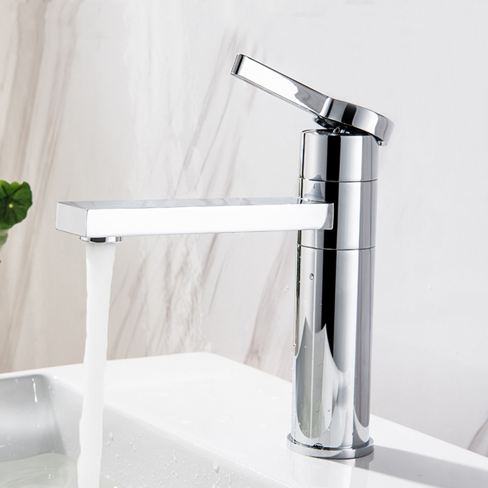 Grifo de latón montado en cubierta mezclador de lavabo de tocador cromado para baño CUPC de fábrica de China