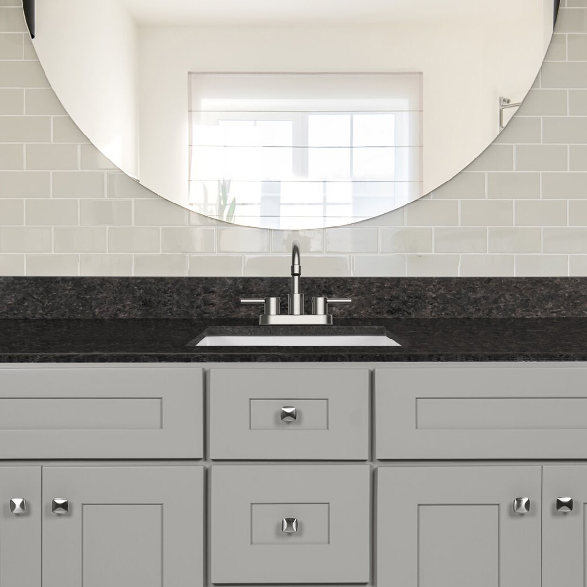Grifo de lavabo moderno de 3 orificios, juego central de 4 pulgadas, 2 manijas, grifo de baño cromado para caravana