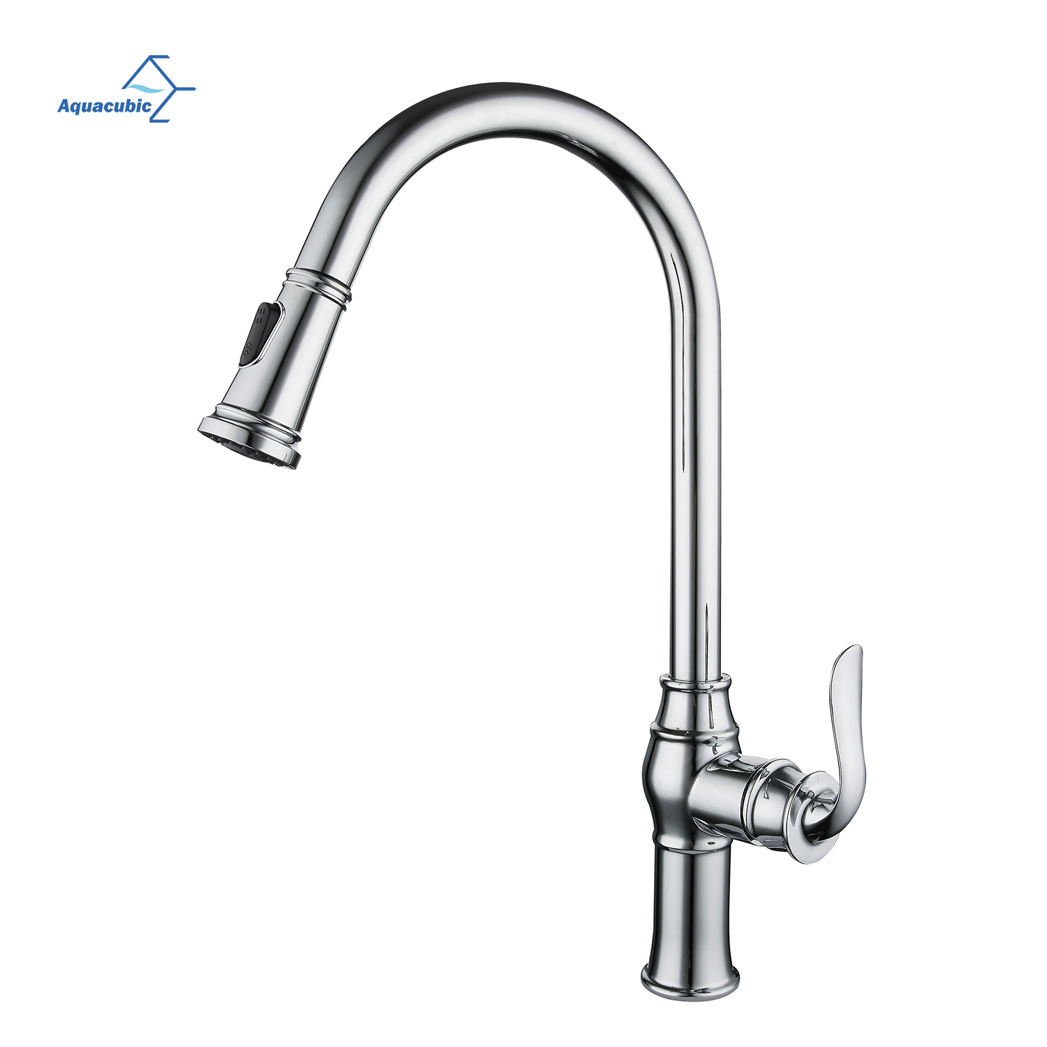  Aquacubic bajo plomo cUPC Sanitary Contemporary Universal Pull Out Kitchen Faucet