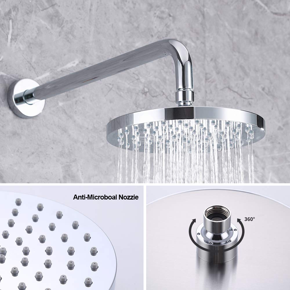 Mezclador de baño de latón de pared de estilo clásico, grifo mezclador de ducha, grifo de ducha de lluvia saludable CUPC