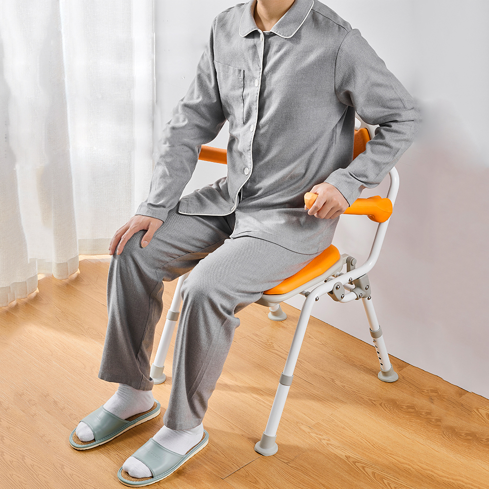 Taburete de baño ajustable para ancianos con forma de templo para discapacitados, asiento de sillas de ducha de baño de regalo usado