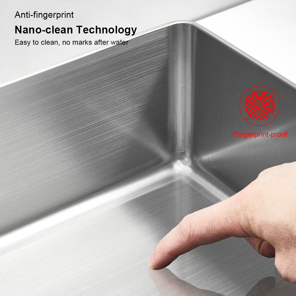 Lavabos rectangulares de decoración de hotel de diseño moderno, lavabos de baño, fregadero de acero inoxidable 304