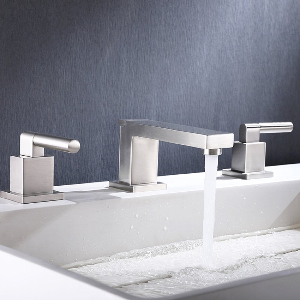 Aquacubic alta calidad precio de fábrica baño lavabo de cerámica 3 agujeros grifo mezclador